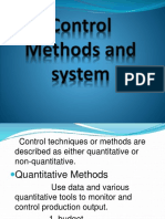 Control Methods and System