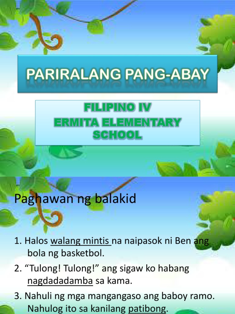 Pariralang Pang-Abay | PDF