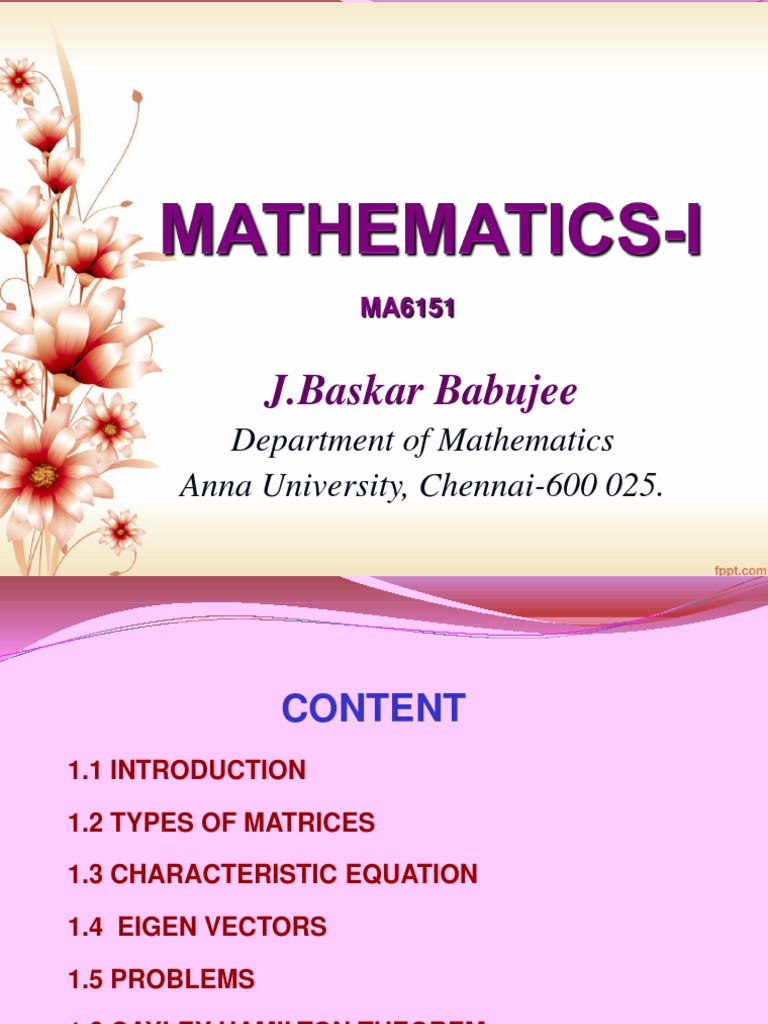 Maths Pdf Eigenvalues And Eigenvectors Matrix Mathematics