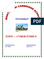Cyber Ethics Is The Study of Ethics Pertaining To Computers PDF