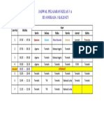 Jadwal Pelajaran Syaddad Kelas 3A