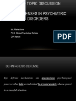 Ego Defenses in Psychiatric Disorders