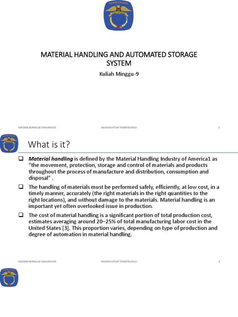 Material Handling & Automated Storage Systems | PDF | Warehouse ...