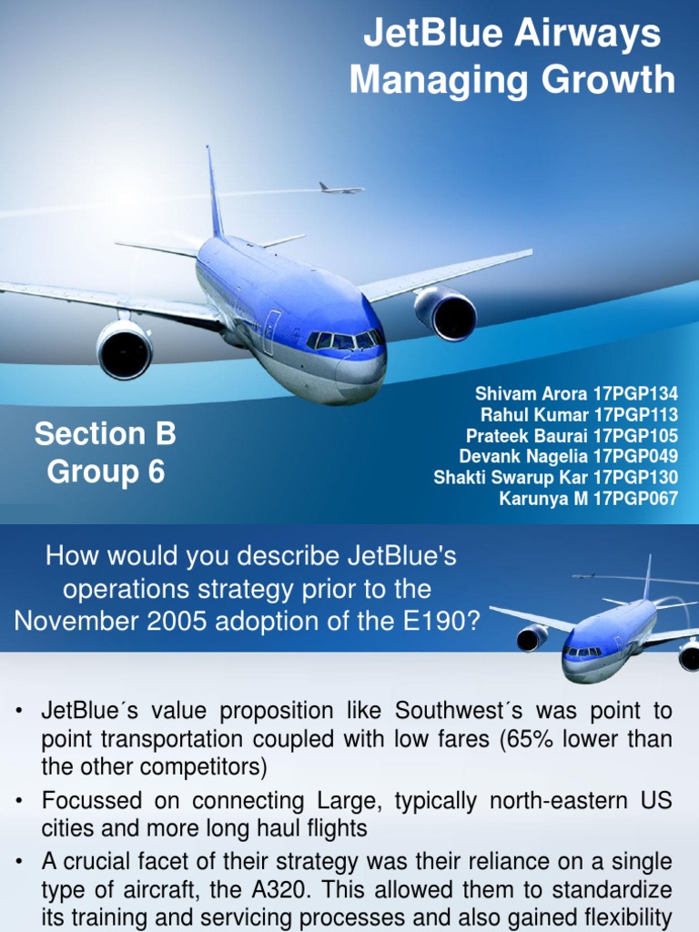 JetBlue's Operations Strategy Analysis | PDF | Low Cost Carrier | Aviation