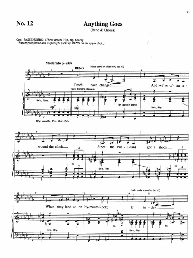 Anything Goes Sheet Music PDF | PDF