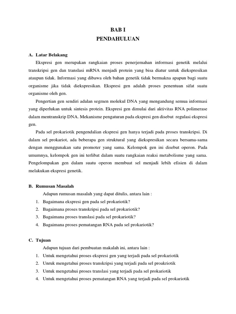Regulasi Ekspresi Gen Prokariotik | PDF | Kesehatan Holistik | Sains ...