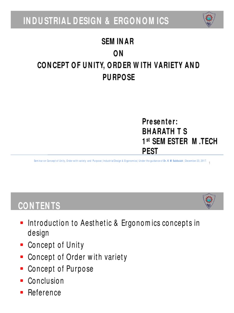 Unity and Order in Design Aest…