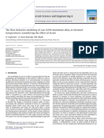 The Flow Behavior Modeling of Cast A356 Aluminum Alloy at Elevated Temperatures Considering The Effect of Strain PDF