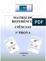 Matriz de Referência para Ciências do 1o Bimestre