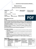 Aplicaciones Del Calculo y Estadistica SILABO-OPERACIONES DE PLANTA PROCESAMIENTO DE MINERALES