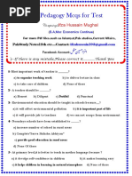 Pedagogy MCQS For Tests Compose by Ifza Mughal PDF