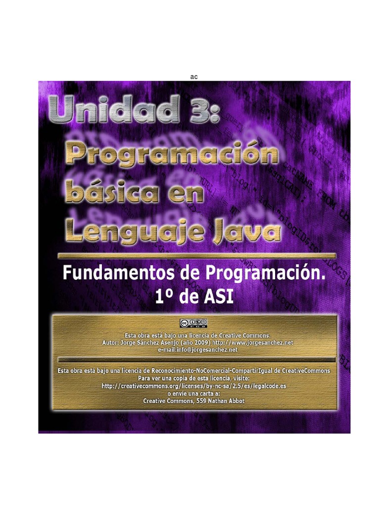 Programacion Basica en Java PDF | PDF | Java (lenguaje de programación ...