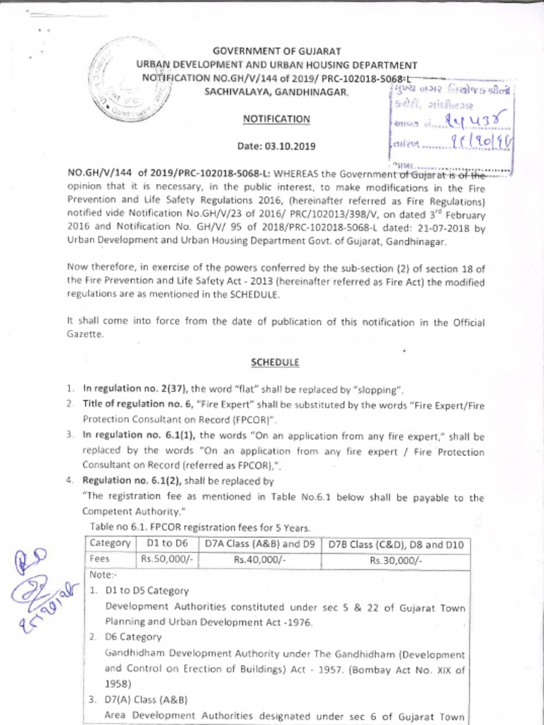 Gujarat Fire Prevention and Life Safety Measures Regulations2016
