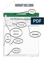 Parts of Excel Screen