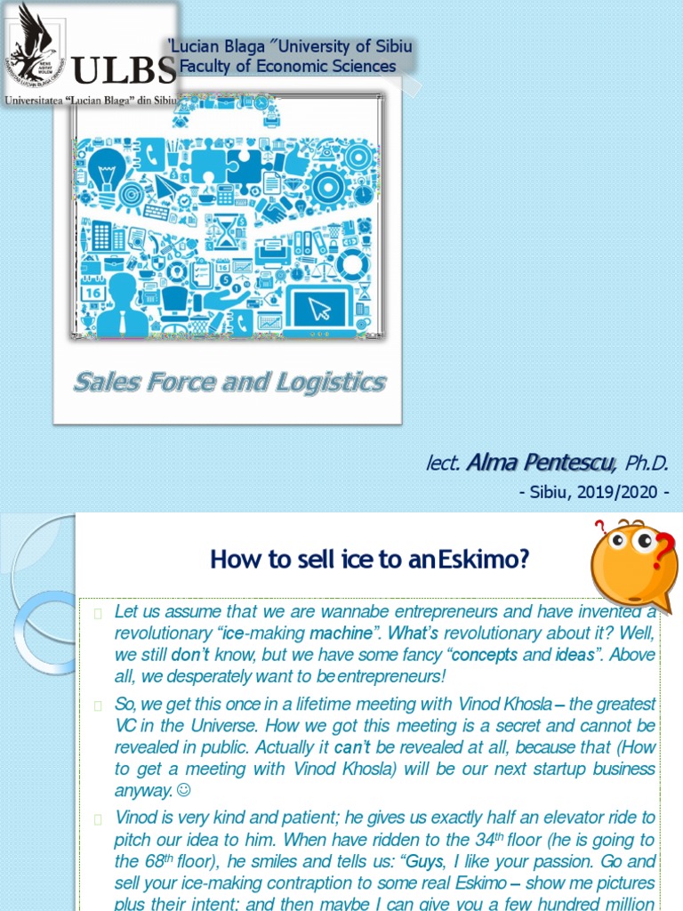 C1 How To Sell Ice To An Eskimo & Sales Management in The 21st