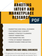 Market Strategy and Marketplace Research