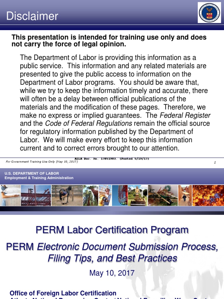 PERM Electronic Document Submission Process | PDF | Employment 