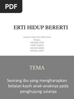 Erti Hidup Bererti Pdf