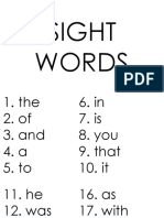 1st Sight Words