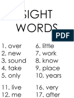 2nd Sight Words