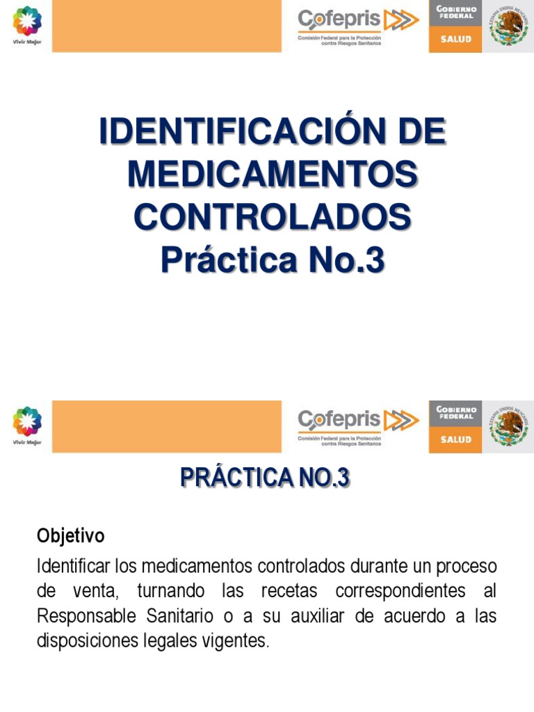 Identificacion de Medicamentos Controlados | PDF | Medicamentos con receta  | Prescripción médica