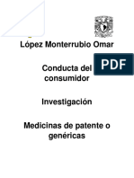Investigacion Medicamentos Genericos o de Patente