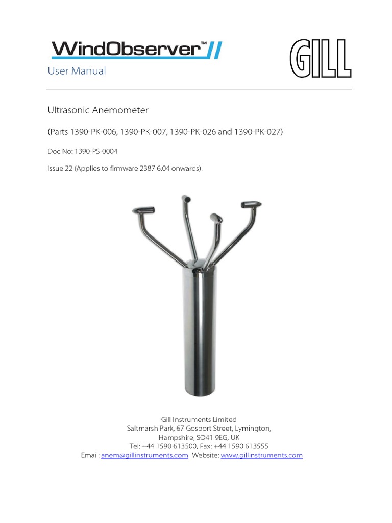 Windobserver 2 Manual PDF | PDF | Electrical Connector | Manufactured Goods