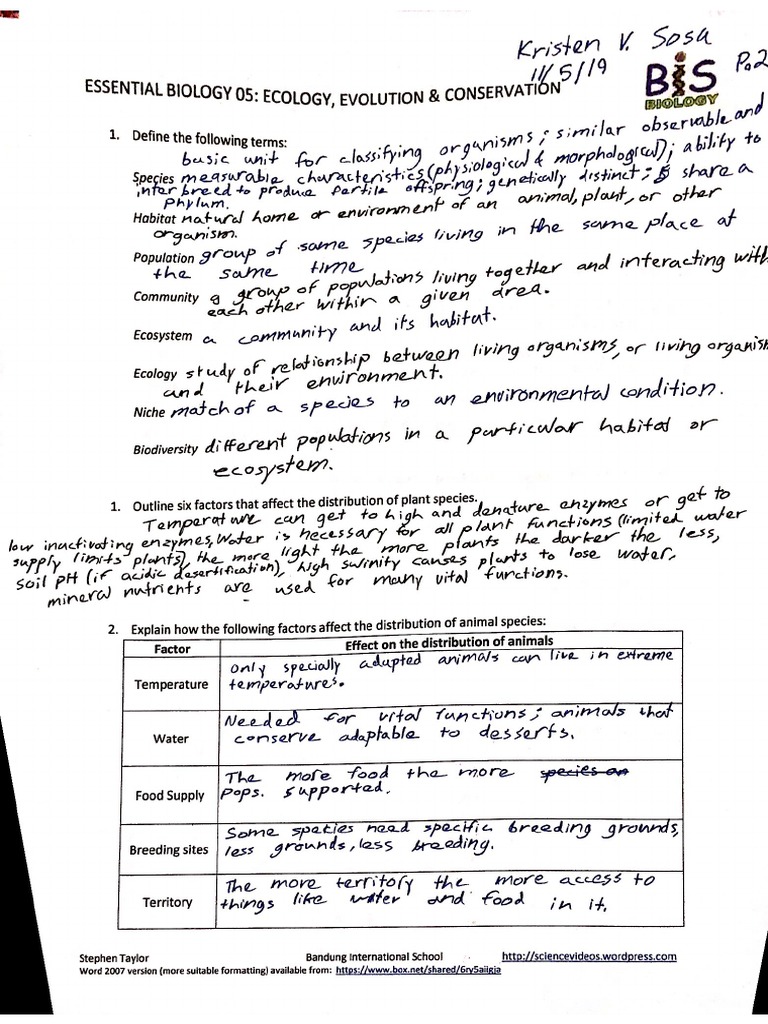 Kristen Bio Packet | PDF