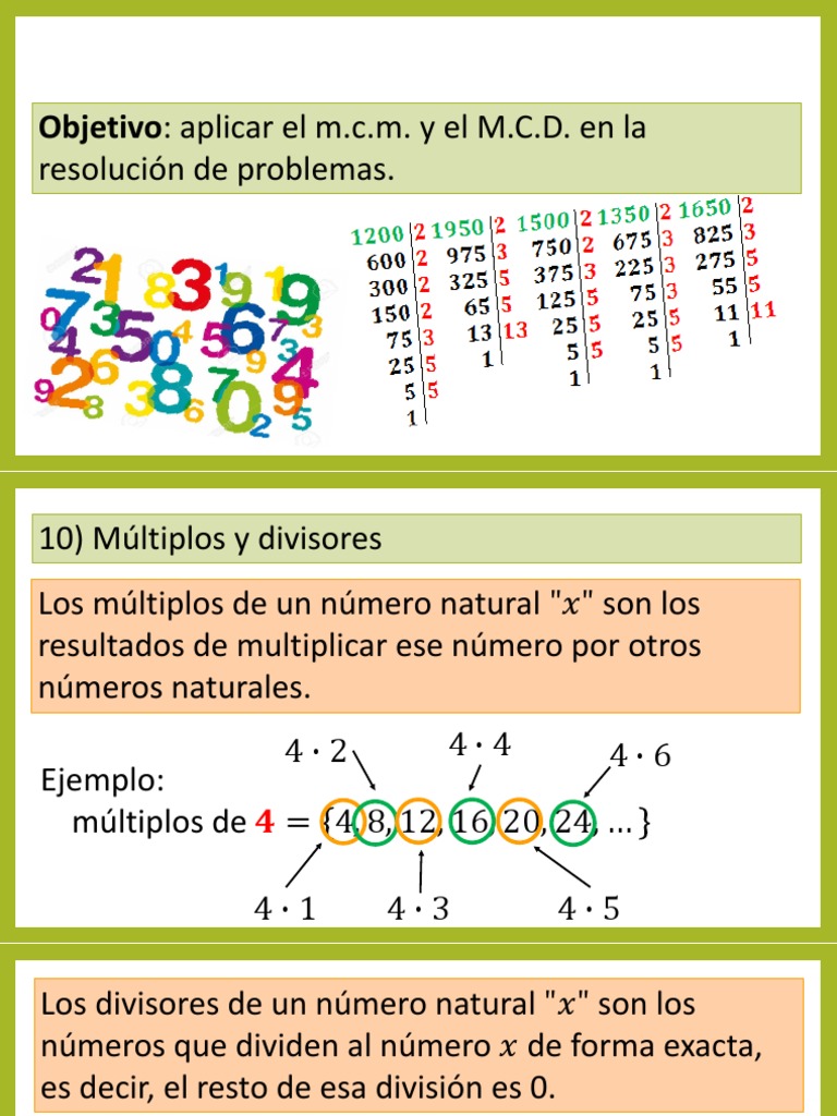 Minimo Comun Multiplo De 3 4 Y 5 04 Minimo Comun Multiplo y Maximo Comun Divisor | PDF