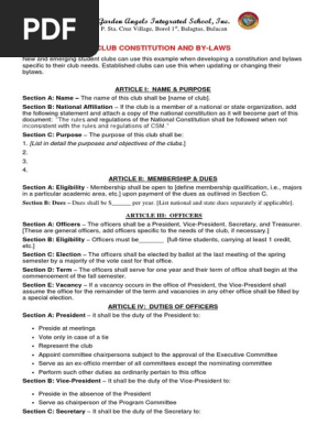 bylaws template
