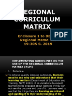 Regional Curriculum Matrix