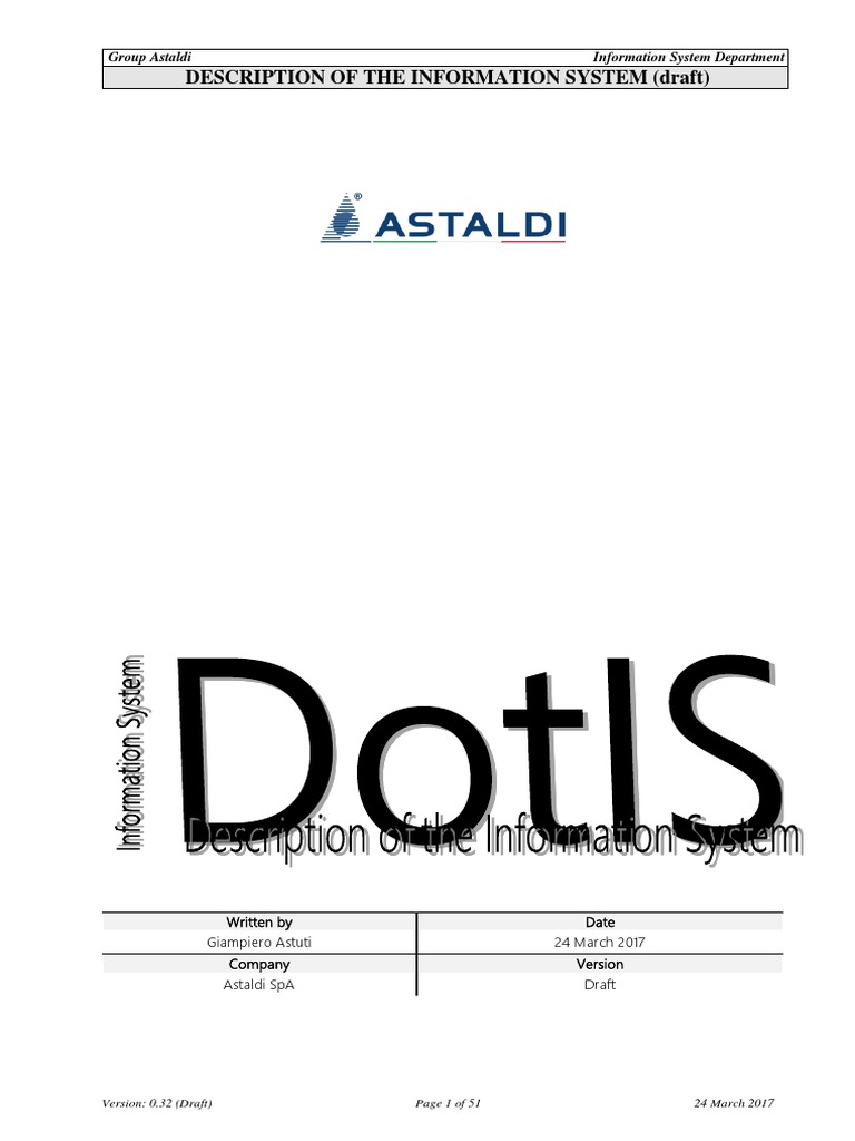 Astaldi Group Information System Overview | PDF | Programmer ...