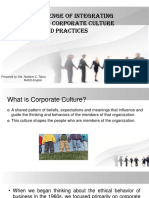 The Challenge of Integrating Ethics Into Corporate Culture and Practices