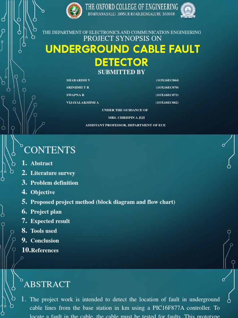 Underground Cable Fault Detection System | PDF | Switch | Relay