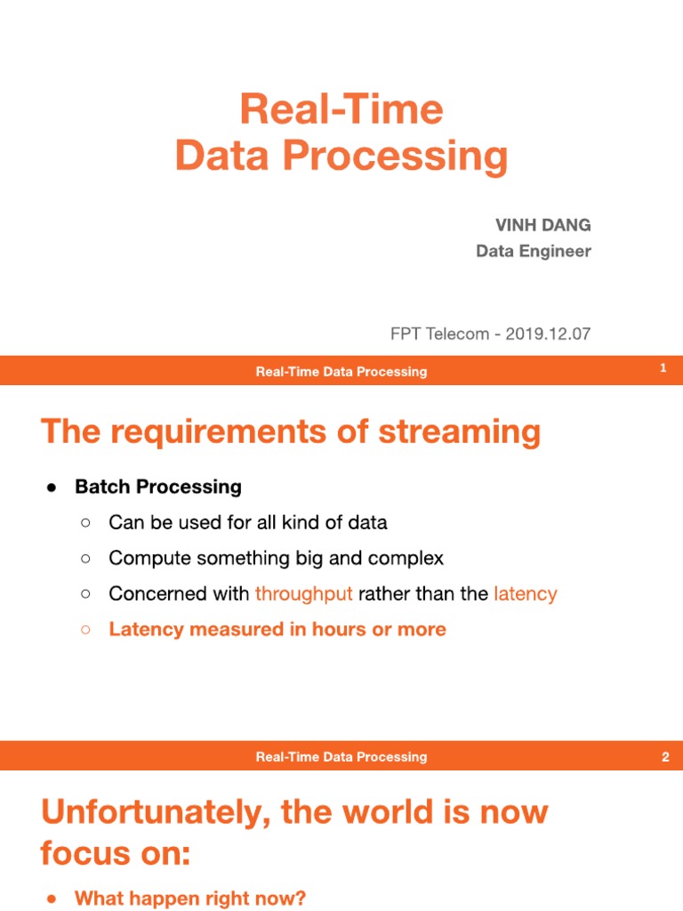 Real-Time Data Processing | PDF