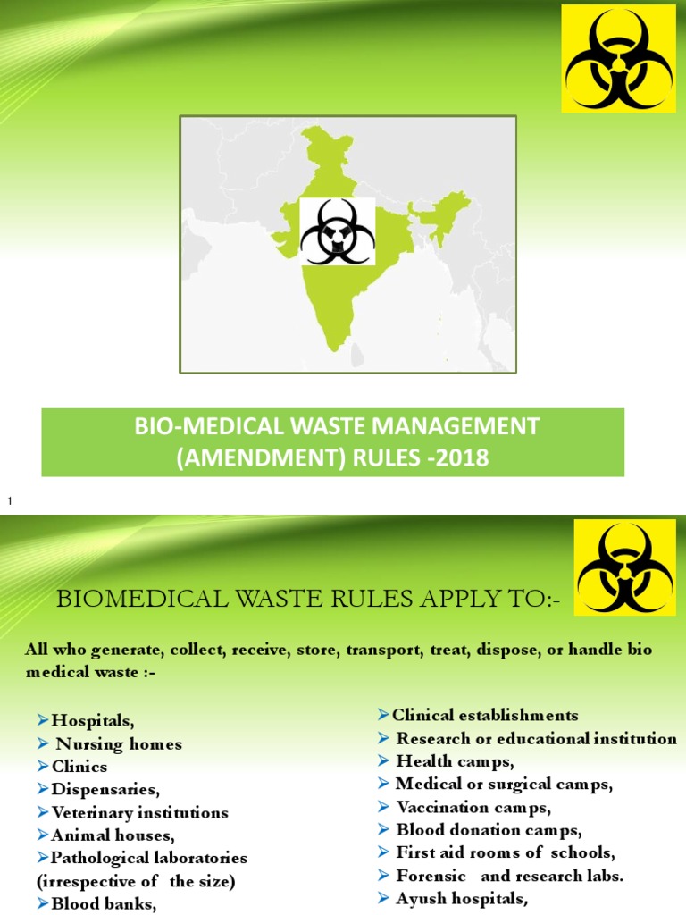 BMW Management (AMENDMENT) Rules 2018 PDF Medicine Health Sciences