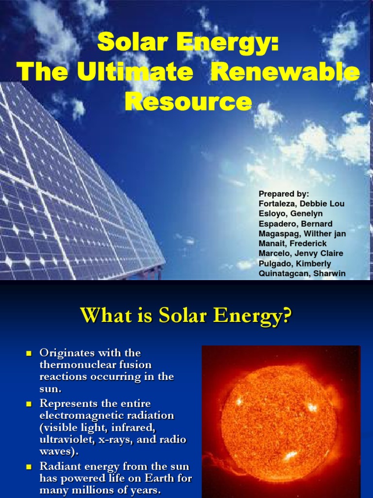 Solar Energy: Overview and Applications | PDF | Solar Power | Solar Cell