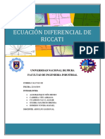 Ecuacion Diferencial de Riccati