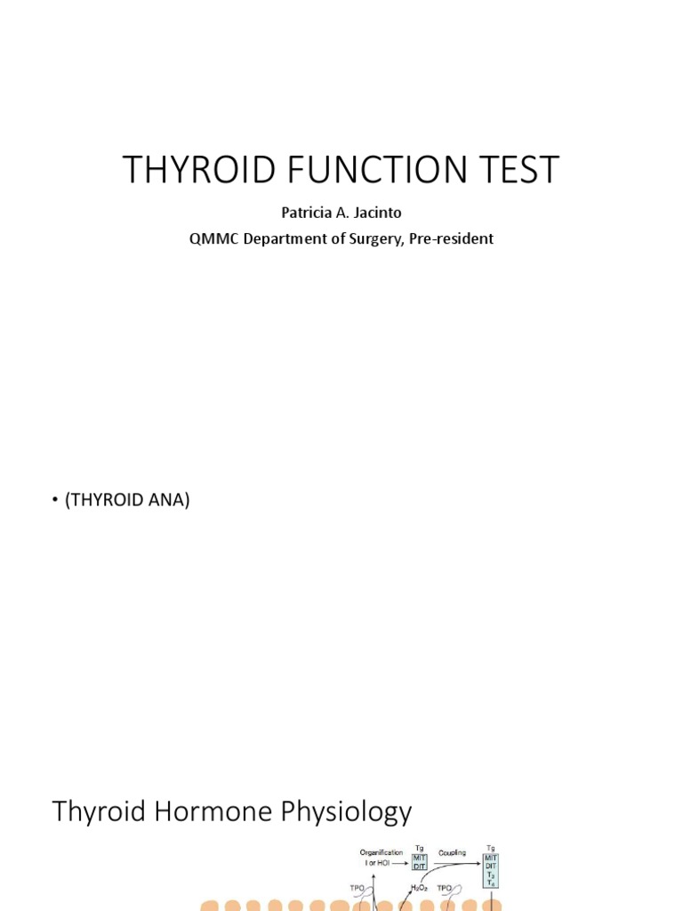 Thyroid Function Test Pdf Thyroid Stimulating Hormone Thyroid