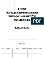 Rekod Pencapaian & Penyertaan Kokurikulum Murid 2020