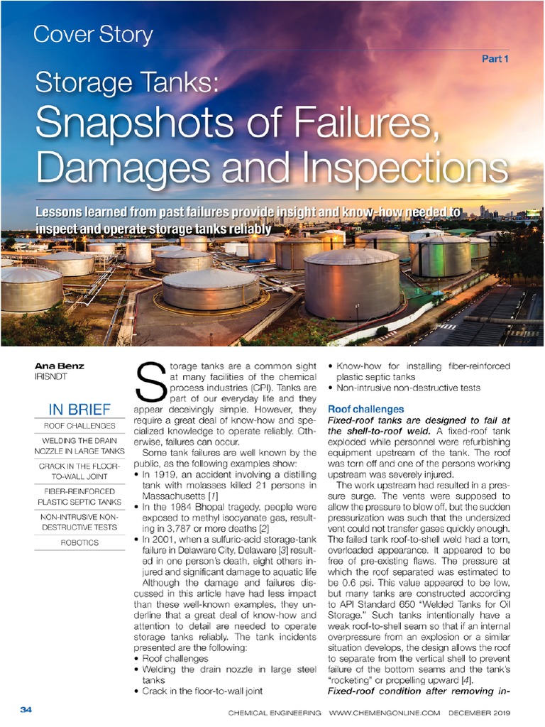 Storage Tank Failure Insights | PDF | Nondestructive Testing | Welding
