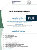 7.0 Prescriptive Analytics