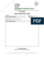 DCRES Observation Notes Form