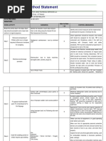 Safe Work Method Statement