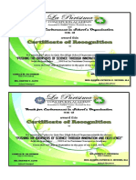 certificate of diff. competitions (recognition)
