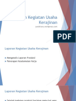 Wirausaha Kerajinan Limbah Berbentuk Bangun Datar Part 05 Laporan Kegiatan Usaha