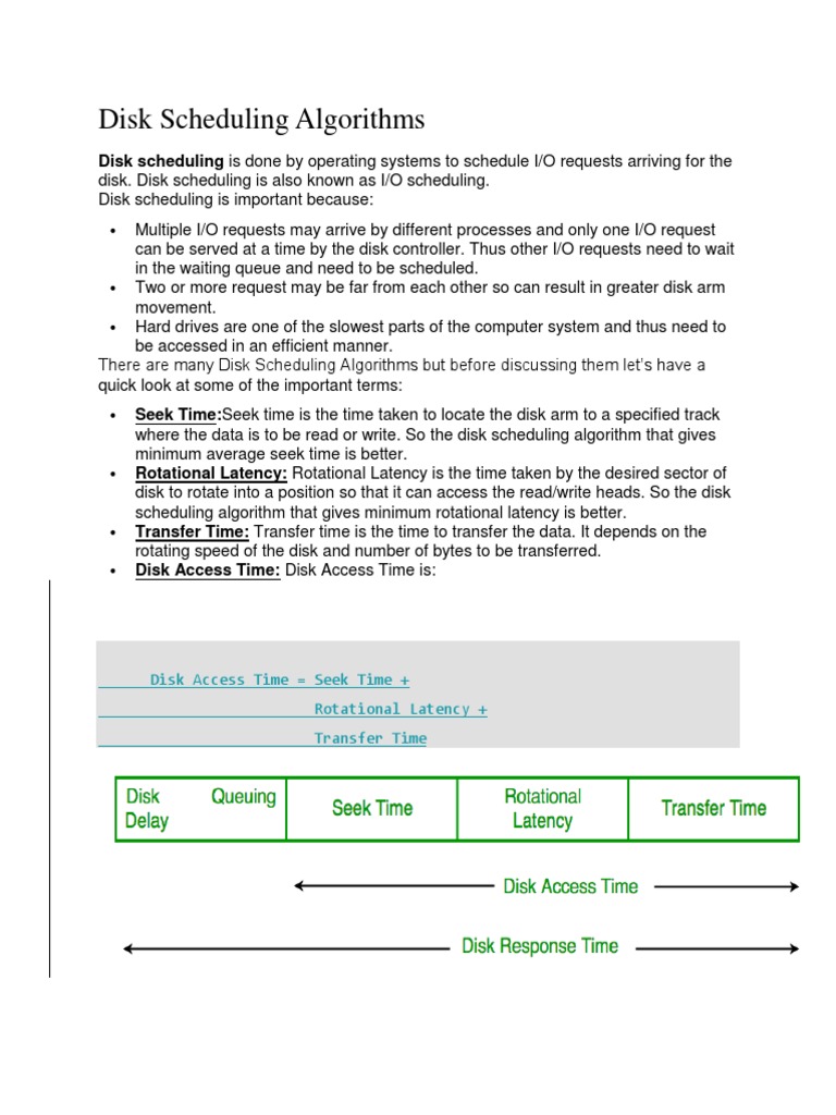 Disk Scheduling Algorithms | PDF | Hard Disk Drive | Scheduling (Computing)