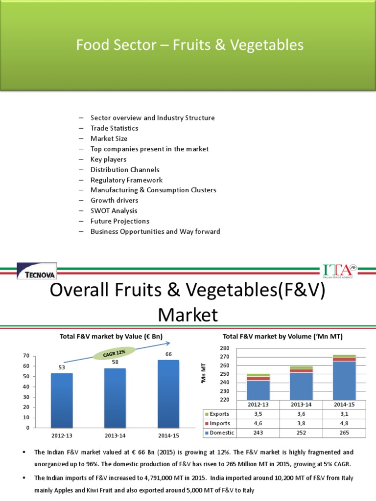 Food Sector Fruits & Vegetables PDF Retail Value Added Tax