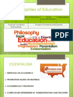Philosophies of Education PowerPoint