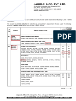 Jaquar Plumbing Fixtures - Manufacturer's Specifications Sheet
